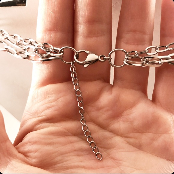 HP Crystal Moon Layered Steel Choker 🌙✨ - Picture 3 of 4